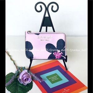 Kate spade cameron grand flora l-zip card holder